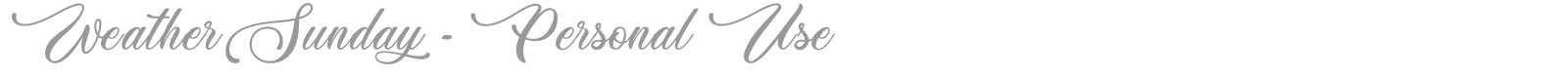 Weather Sunday font preview